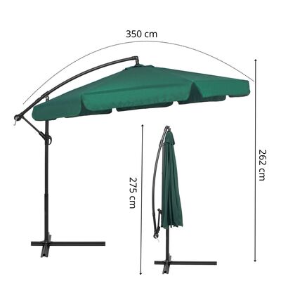 Zahradní slunečník 290 cm, krémový SPRINGOS MALTA GU0045