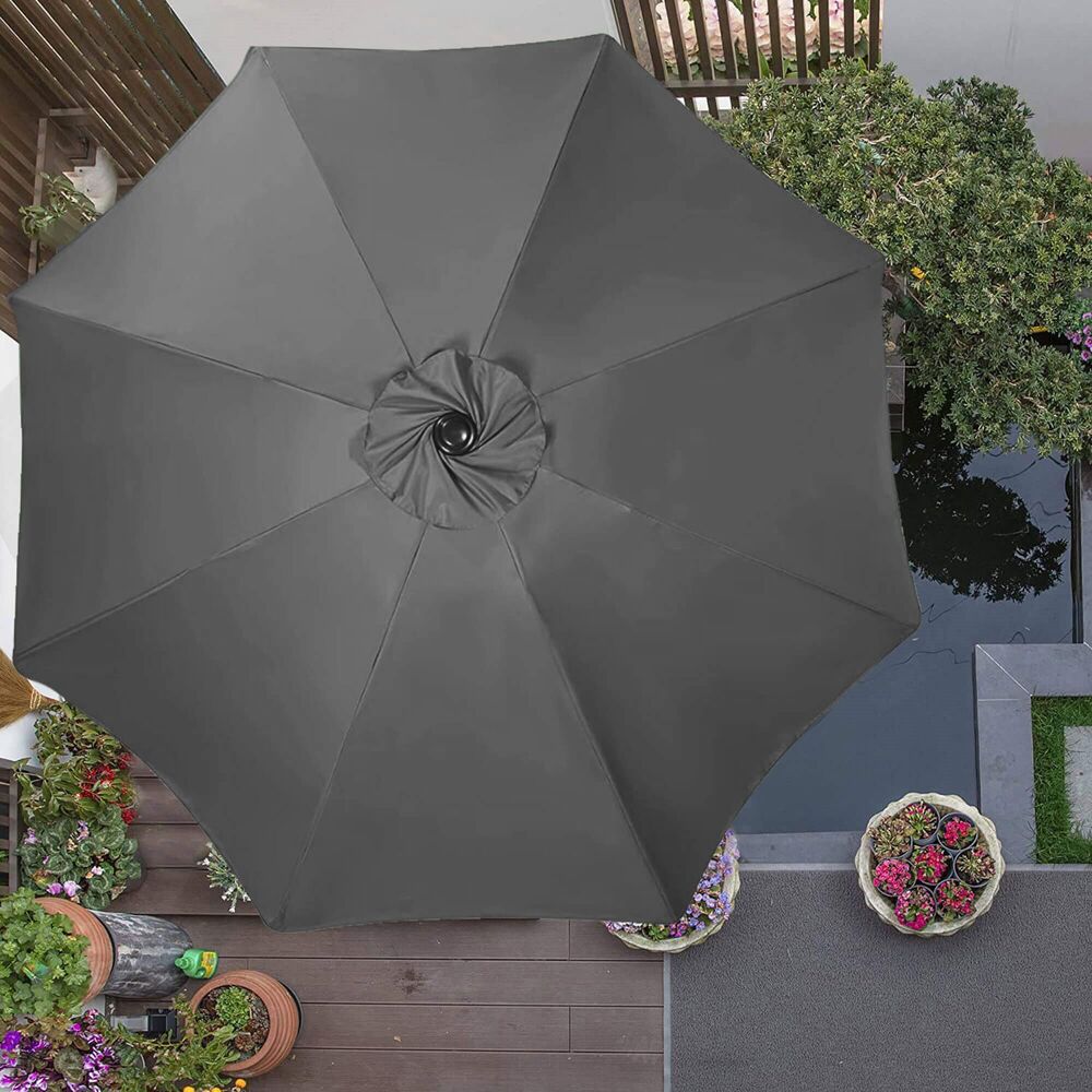 Zahradní slunečník 400 cm SPRINGOS GU0040 tmavě šedý