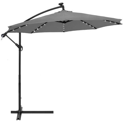 Zahradní slunečník s led osvětlením 290 cm, béžový SPRINGOS ATENA GU0047