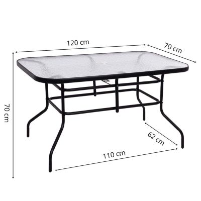 Zahradní stůl 120x70 SPRINGOS TOSCANA GF0080