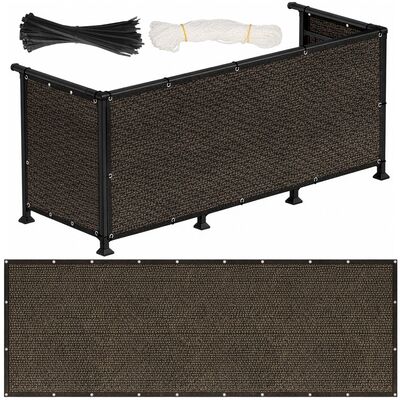 Zástěna na balkon 1x7 m SPRINGOS BN1035 antracit