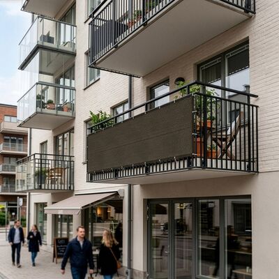 Zástěna na balkon 1x7 m SPRINGOS BN1035 antracit