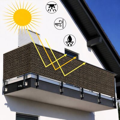 Zástěna na balkon 1x7 m SPRINGOS BN1035 antracit