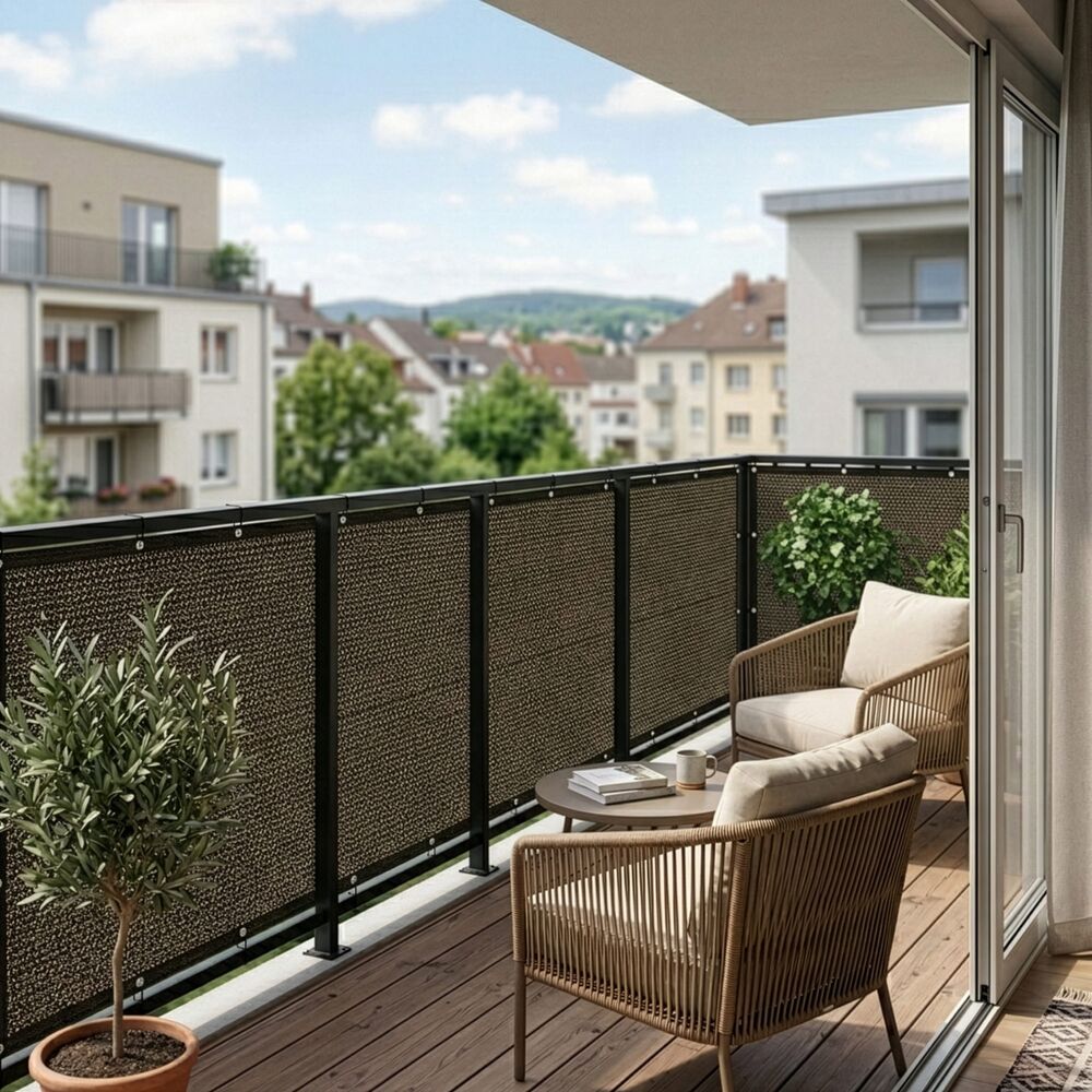 Zástěna na balkon 1x7 m SPRINGOS BN1035 antracit