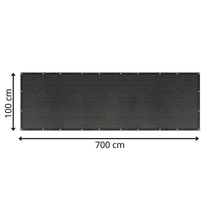 Zástěna na balkon 1x7 m SPRINGOS BN1035 antracit