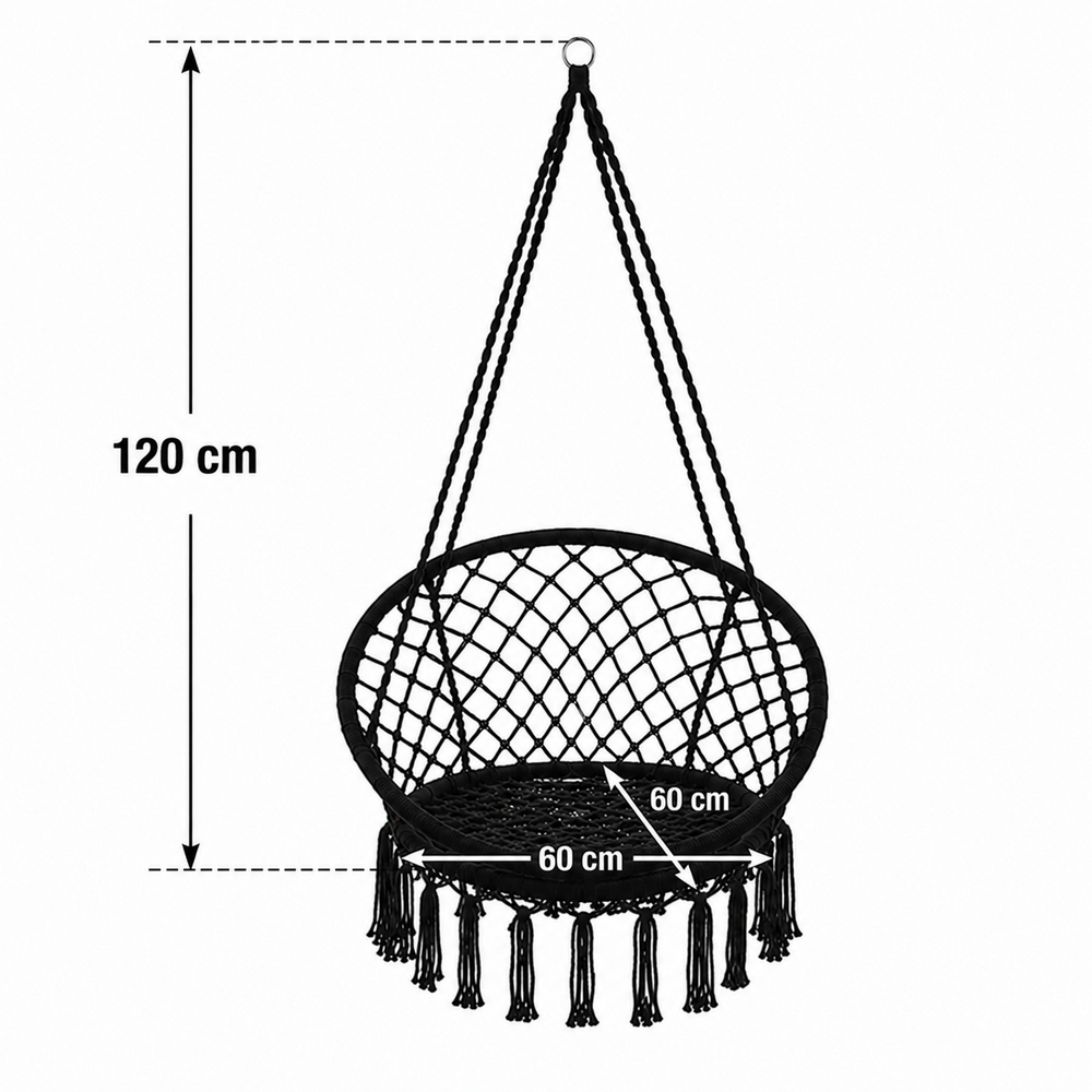 Zahradní houpačka 60 cm, černá SPRINGOS NATALI