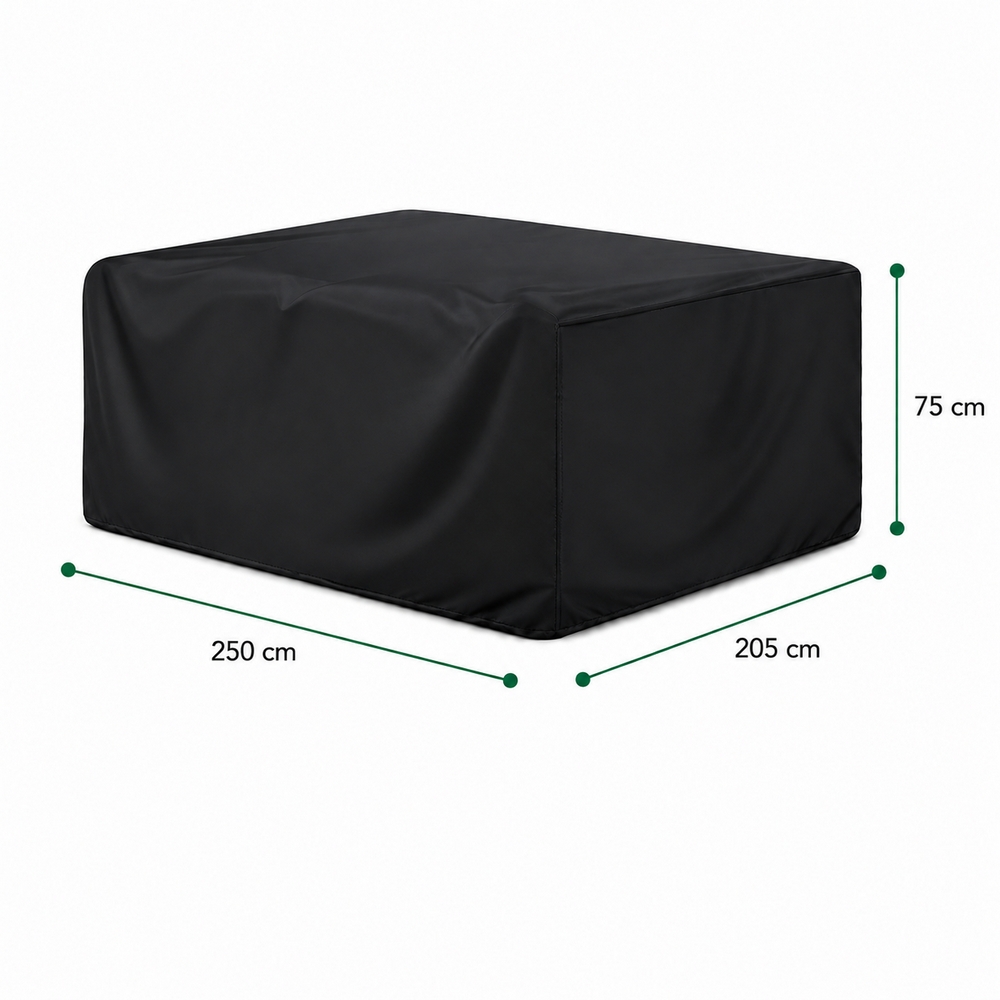Kryt na zahradní nábytek 250x205x75 cm, černý SPRINGOS EXTERIO