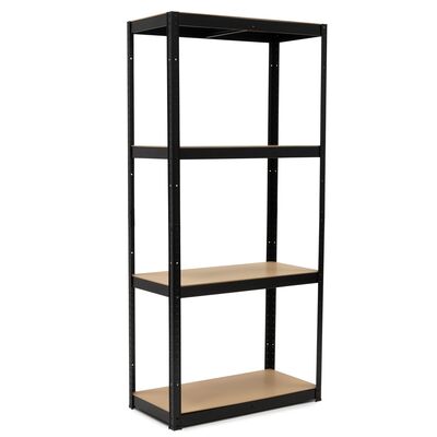 Kovový regál 200x120x40 cm 5 polic SPRINGOS HA5284 černý