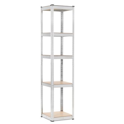 Kovový regál 200x120x40 cm 5 polic SPRINGOS HA5284 černý