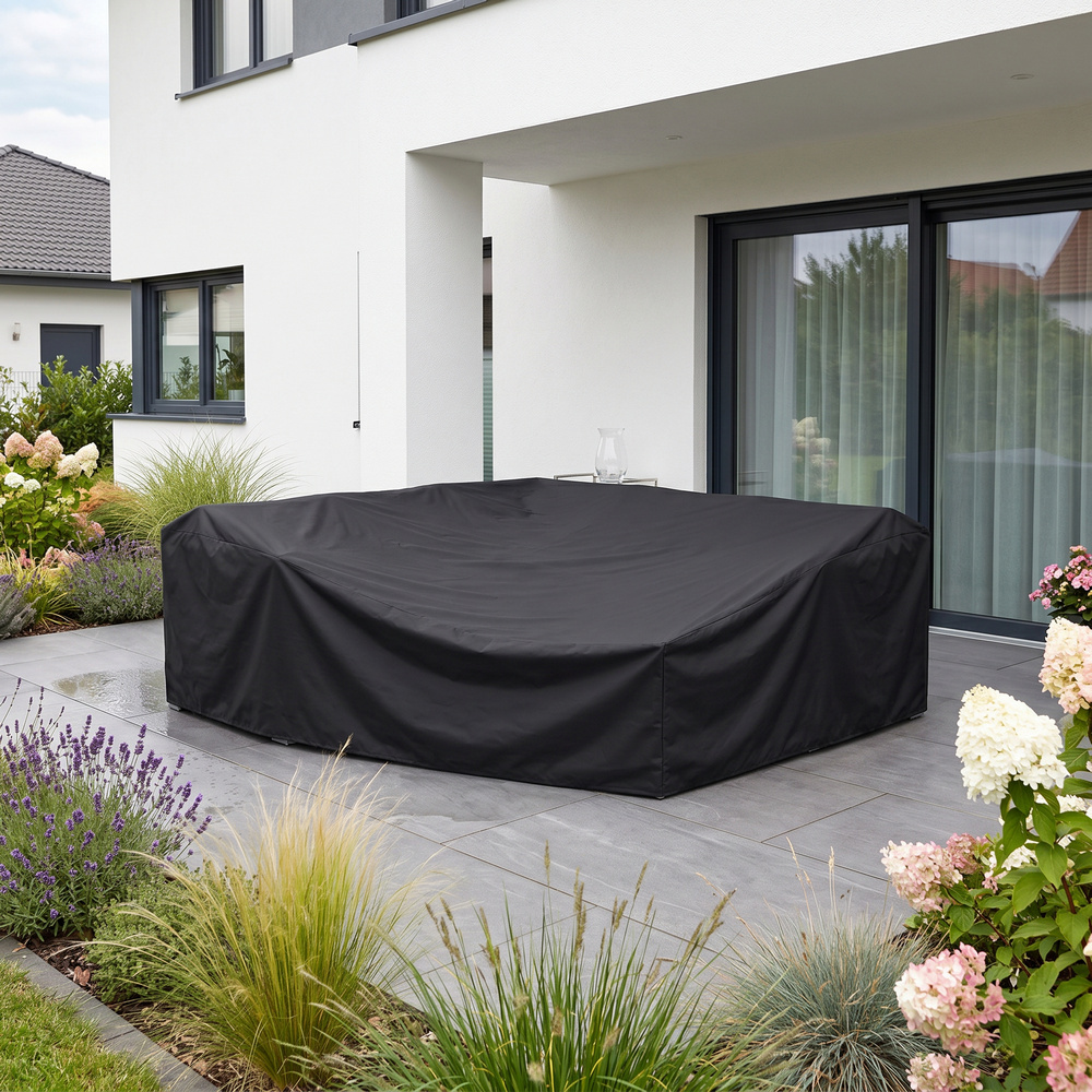 Kryt na zahradní nábytek 250x205x75 cm, černý SPRINGOS EXTERIO