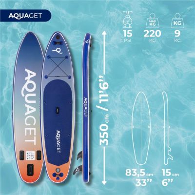 Paddleboard set AQUAGET Blue Lagoon 350 cm