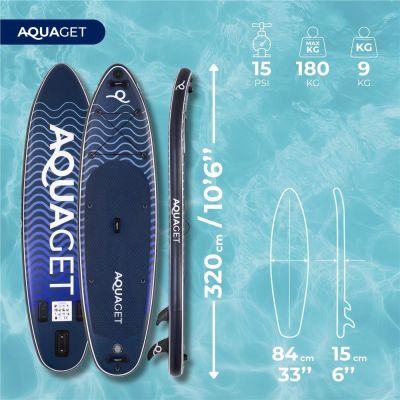 Paddleboard set AQUAGET Deep Wave 320 cm