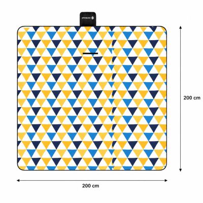 Pikniková deka 200x200 cm SPRINGOS PM041 zelená s listy