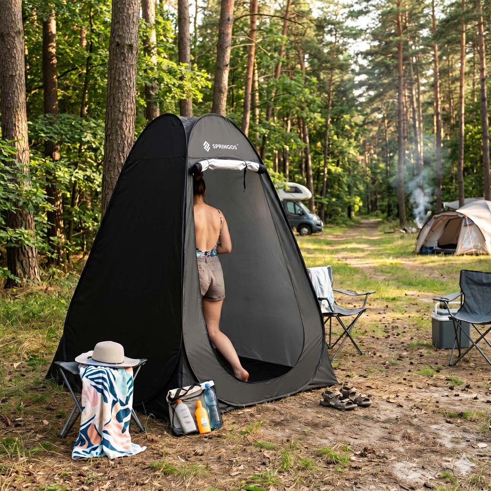 Turistická sada kempingový stolek + židle SPRINGOS CS0165 šedá