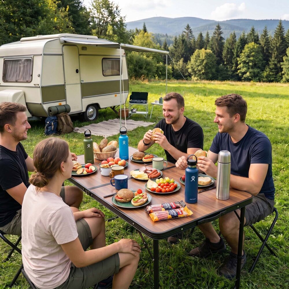 Turistická sada kempingový stolek + židle SPRINGOS CS0165 šedá