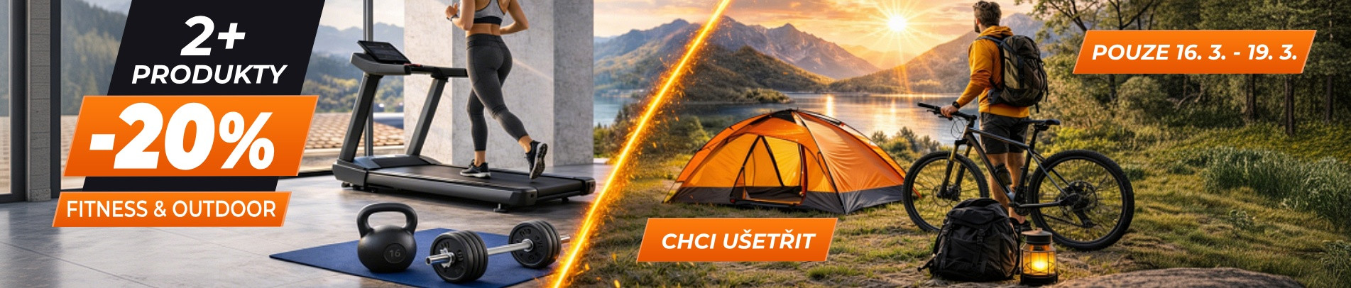 Extra sleva 20% na fitness a outdoor