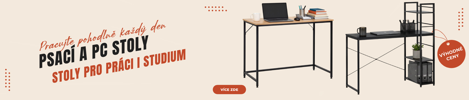 Psací a PC stoly