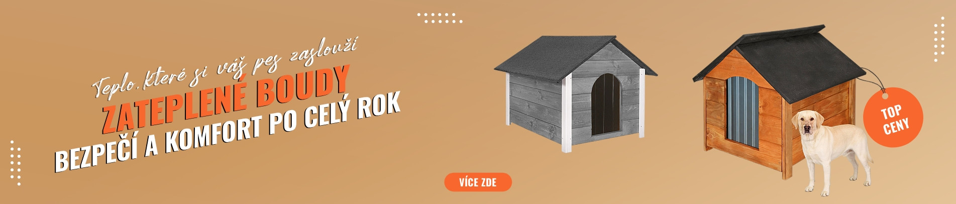 Zateplené boudy pro psy