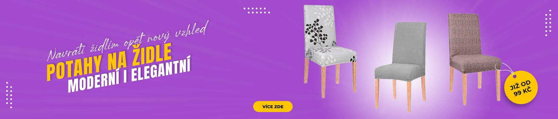 Potahy na židle